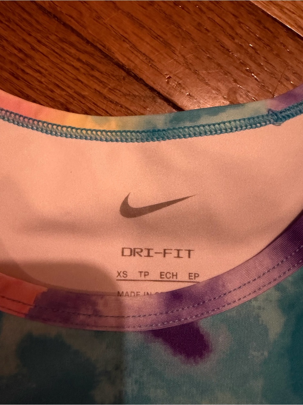 Nike Women’s Tie-Dye Crop Tank Top - Picture 2 of 3